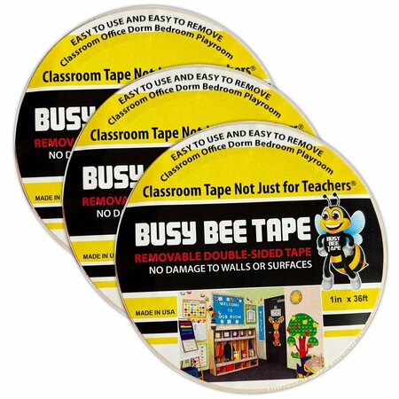 MAGIC MOUNTS Busy Bee Tape, 1in x 36ft, 3PK 3242